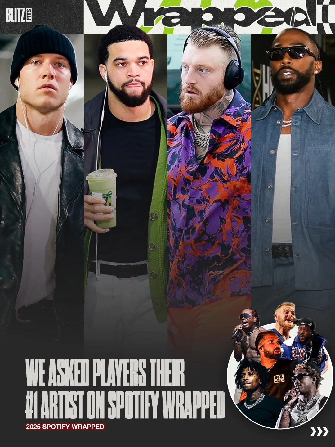 We Asked NFL Players Their Top Artist on Spotify Wrapped