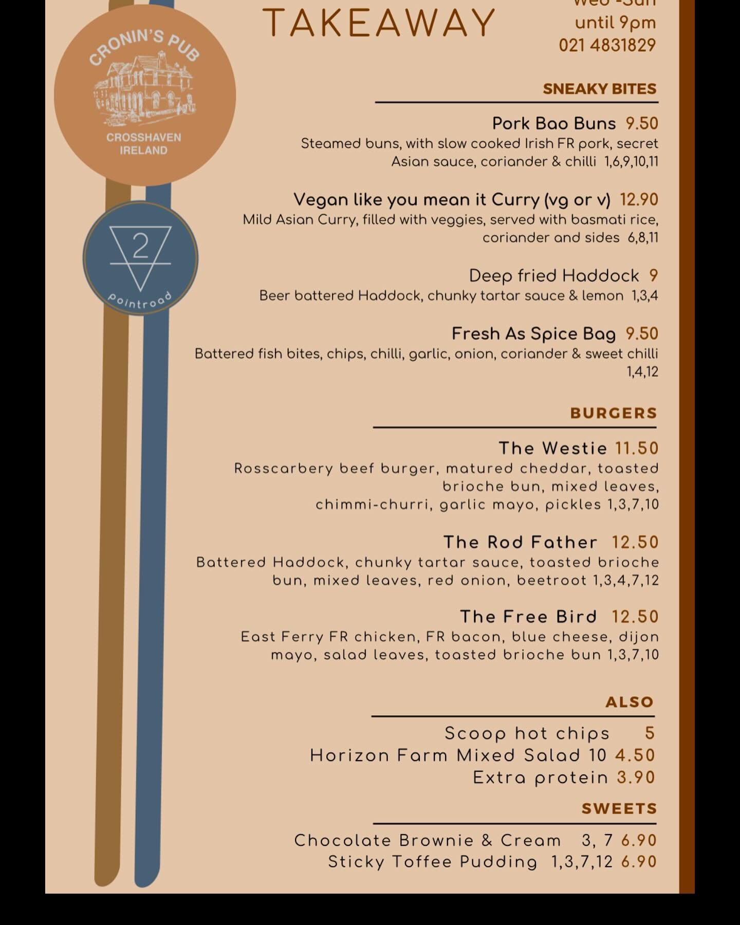 TAKEAWAY MENU

Have you tried it yet? 
Call 021 483 1829
Wednesday -  Sunday