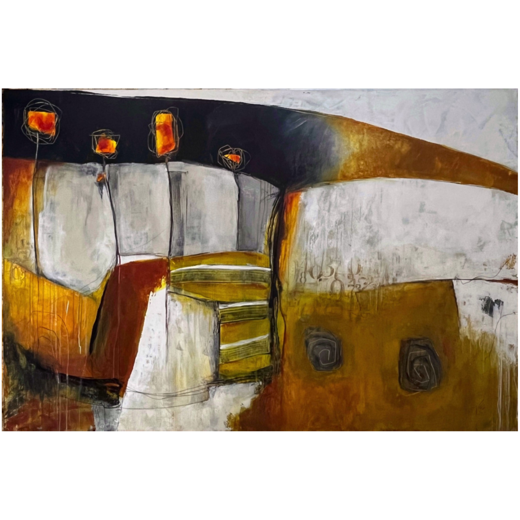Where the light wait,  N° 02 03 26 - 
120 x 180 cm - 
4500,- € - 
acrylics, oil sticks and charcoal on canvas ---- 

Inquire about this artwork / Verfügbarkeit anfragen:
Tap the painting