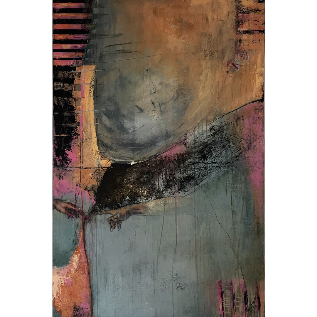 A fractured balance,  N° 02 02 26 -
110 x 70 cm - 
2150,- € - 
acrylics, paper and charcoal on canvas ---- 

Inquire about this artwork / Verfügbarkeit anfragen:
Tap the painting