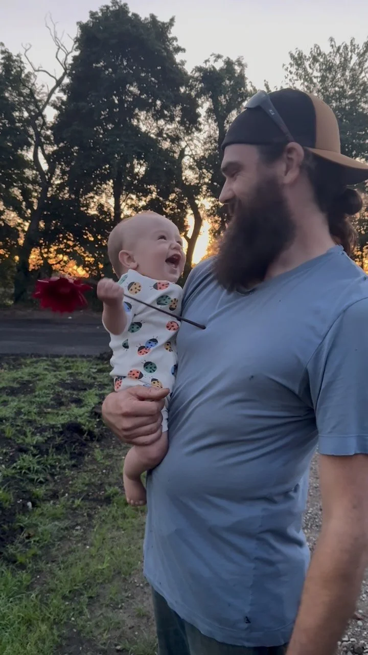 This is from a week ago but too cute not to post. Our flower season is winding down. Hopefully we’ll still be cutting til September, we shall see. In the future, we hope to go til frost, but this year, with so much to manage and learning how to