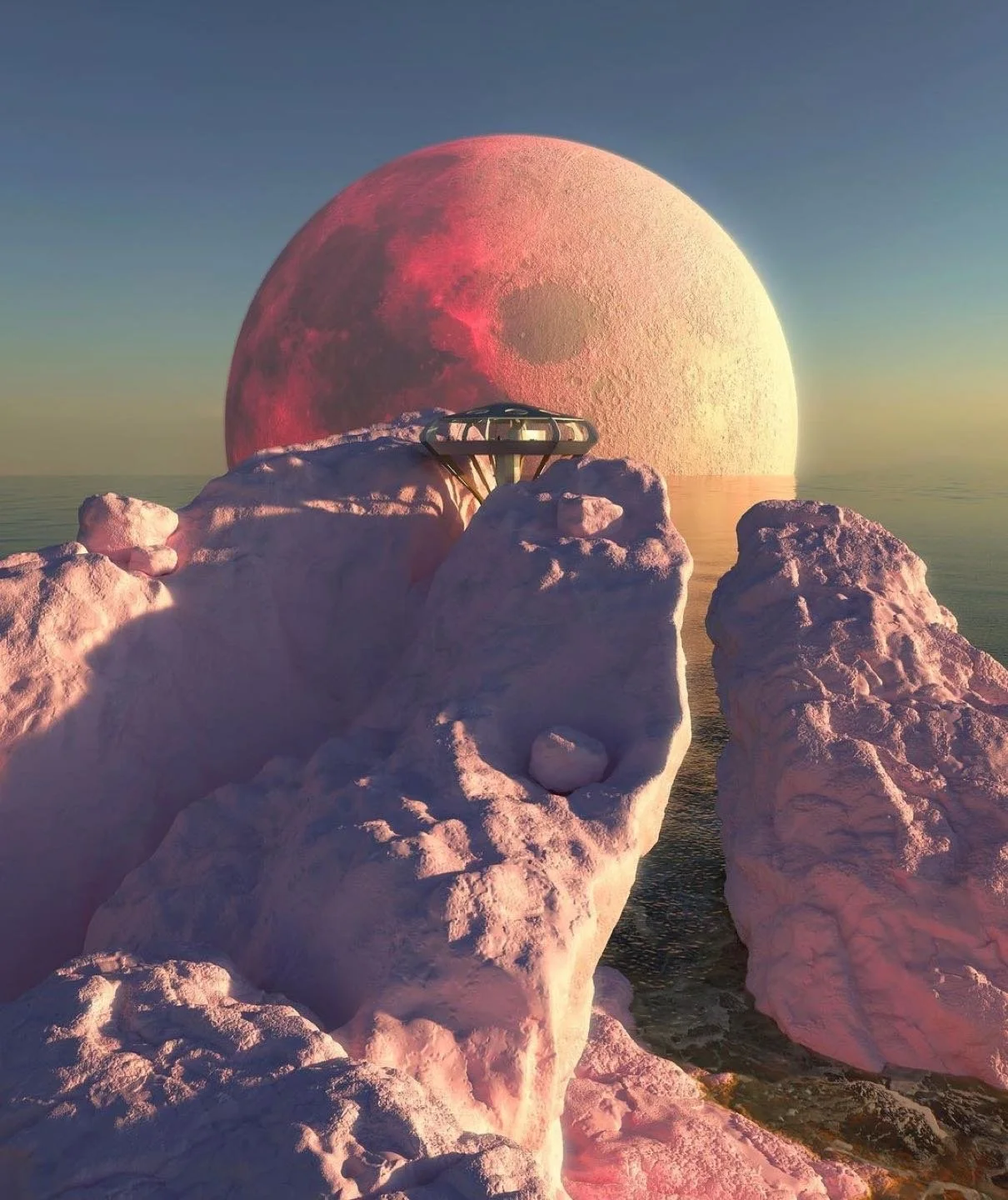 Via @charlottetaylr 🪐🌚

Neo-chemosphere, tribute to John Lautner in collaboration with @zyvastudio 🤍 .
.
.
.
.
.
.
.
.
.
.
.
.
#architecture #art #setdesign #interiordesign #interiorstyling #render #renderart #architecturalrendering #johnlautner