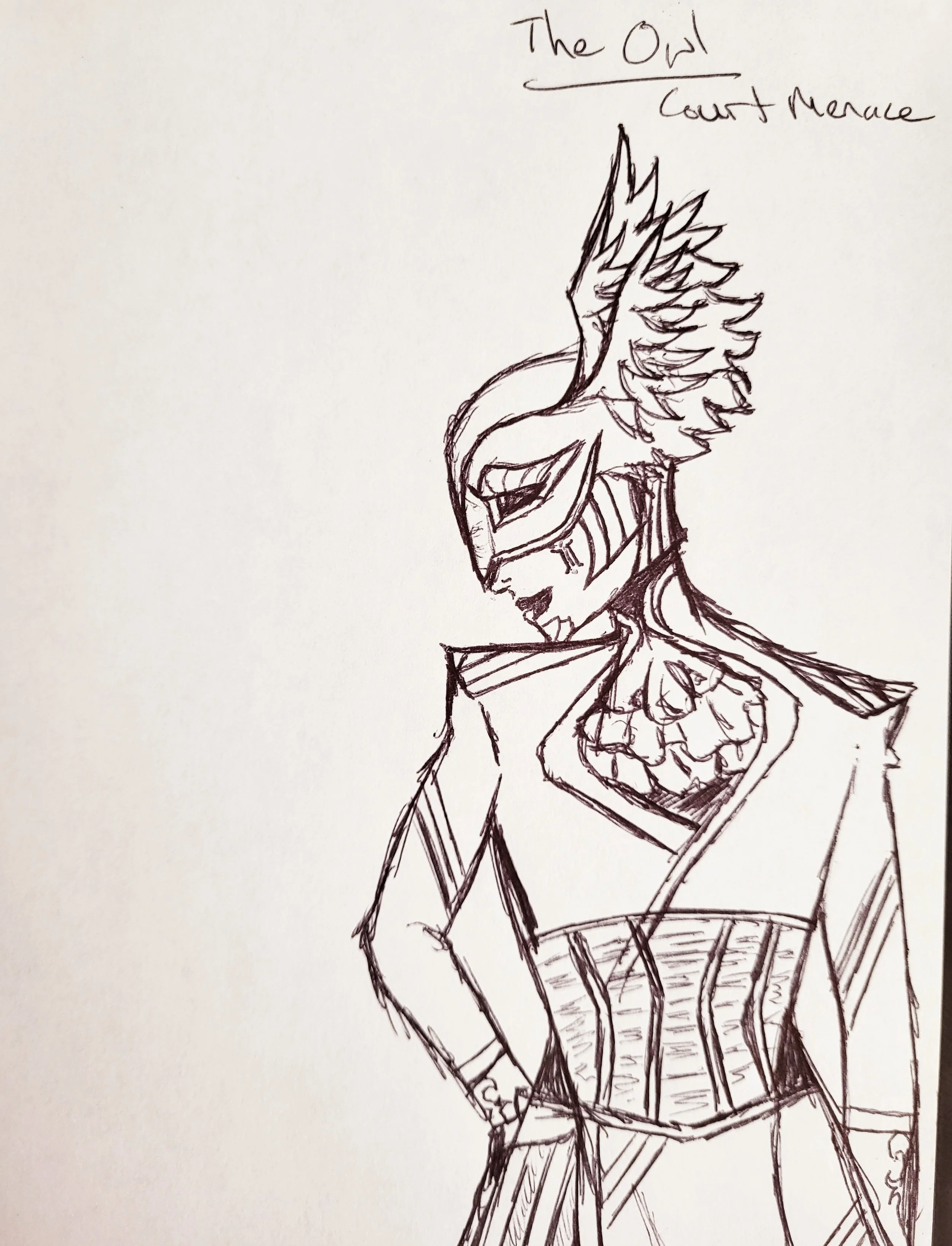 An illustration of a masked character named The Owl