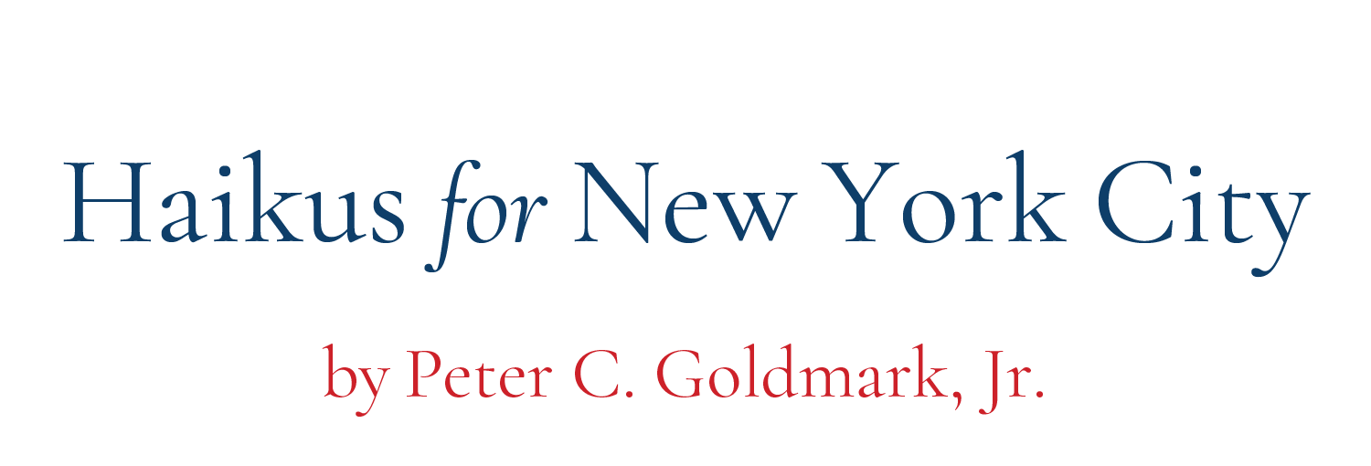 Haikus for New York City by Peter C. Goldmark, Jr.