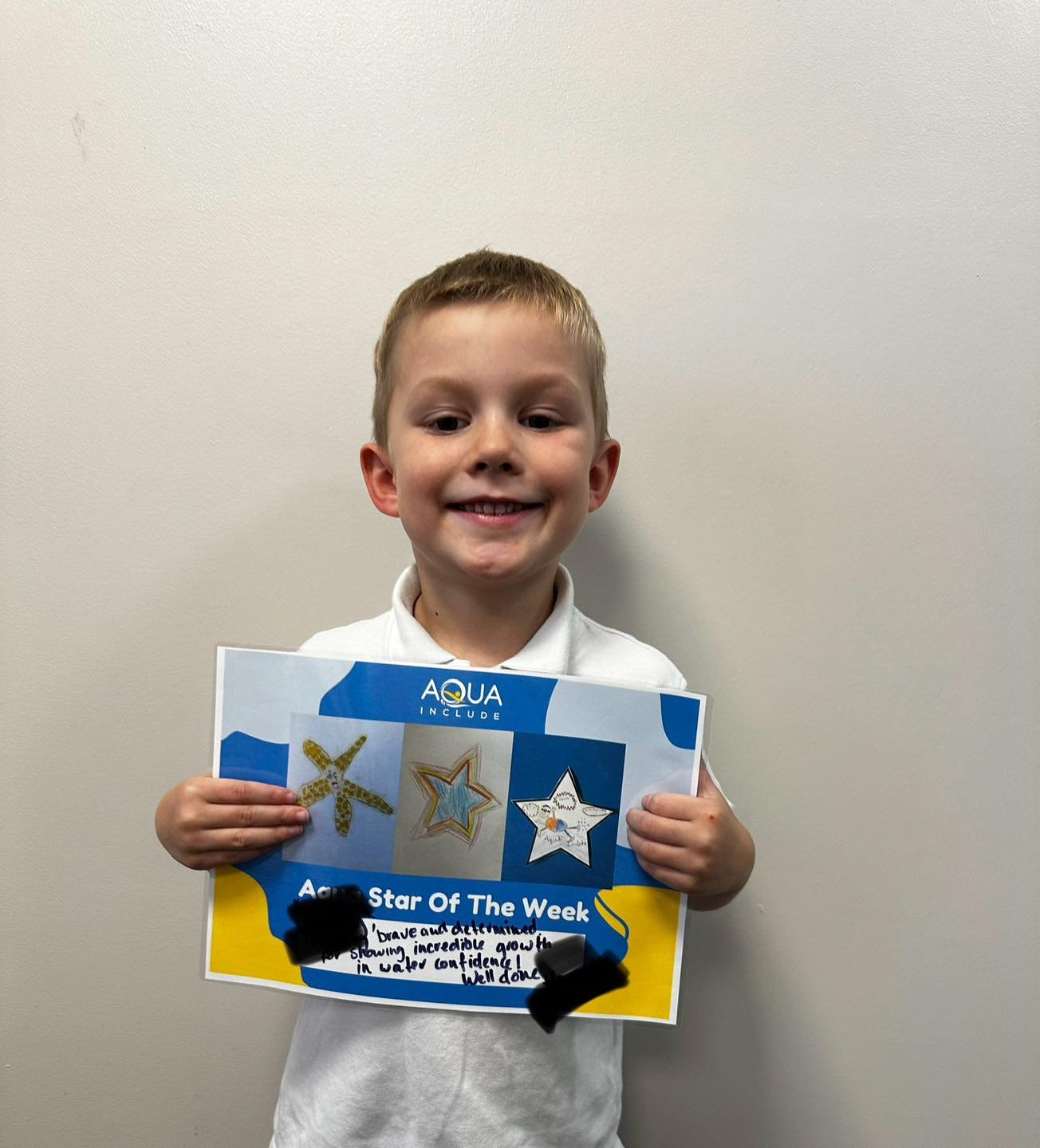 Star of the week!! 🌟🌟🌟🌟🌟
It always astounds us how children can grow so much and overcome their worries and show true bravery in the pool! It&rsquo;s awesome to see!