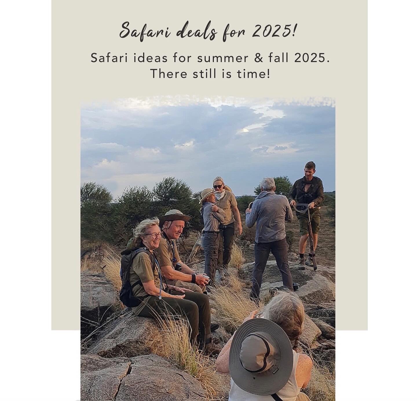 Ready for an unforgettable adventure? We're offering luxury, walking and affordable safaris for 2025. There&rsquo;s still time to book! Visit the link in our bio to learn more.