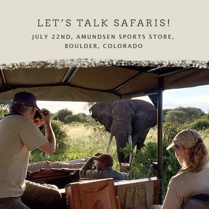 JOIN US IF YOU&rsquo;RE IN BOULDER, FOR WINE, SNACKS AND A SAFARI Q&amp;A WITH MARK AT @amundsensports STORE. JULY 22ND AT 6PM.