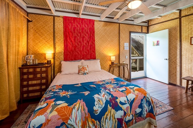 Cacao Suite at Paliuli Farm Sanctuary, jungle-facing intimate retreat suite Big Island Hawaii