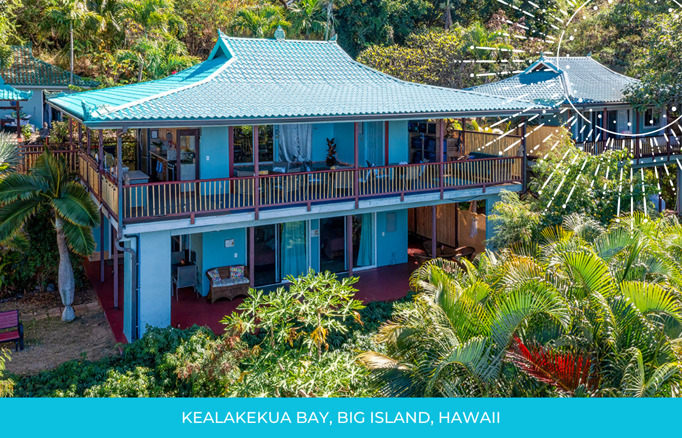 Big Island Hawaii retreat cottage overlooking Kealakekua Bay for meditation and wellness stays