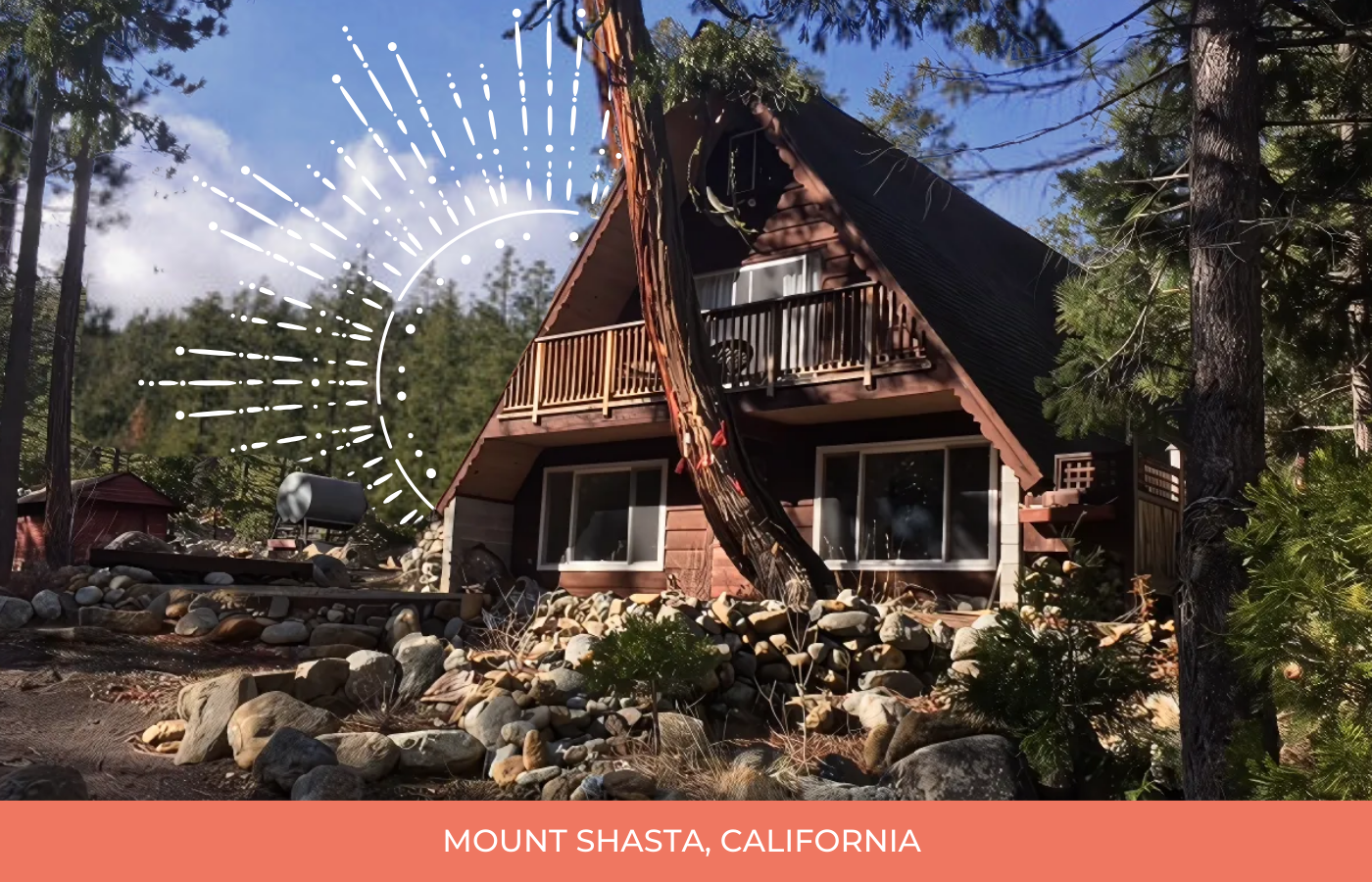 Mount Shasta retreat center in Northern California surrounded by forest and healing creek