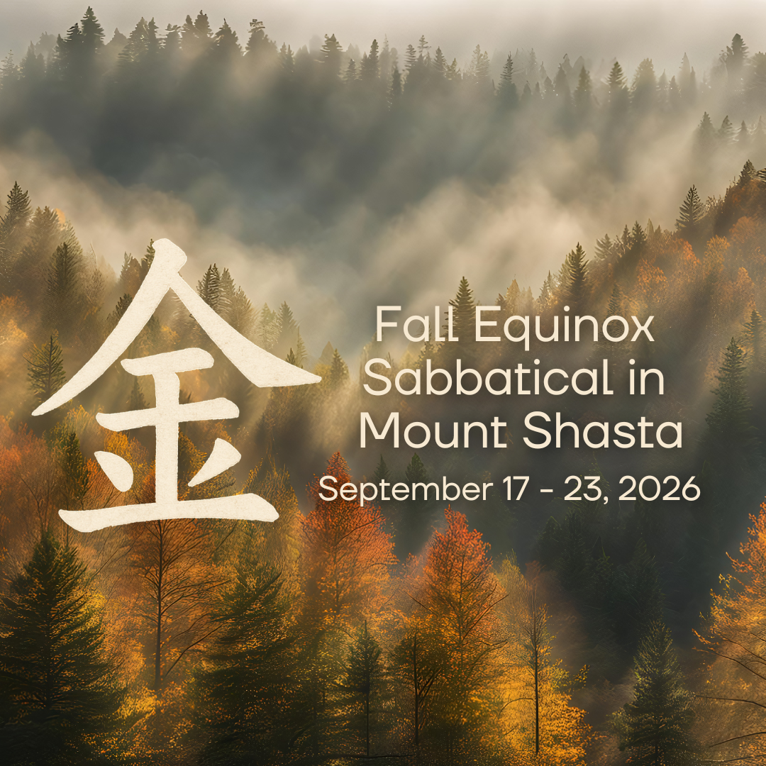 Fall Equinox Sabbatical retreat in Mount Shasta with autumn forest landscape at Hestia Magic