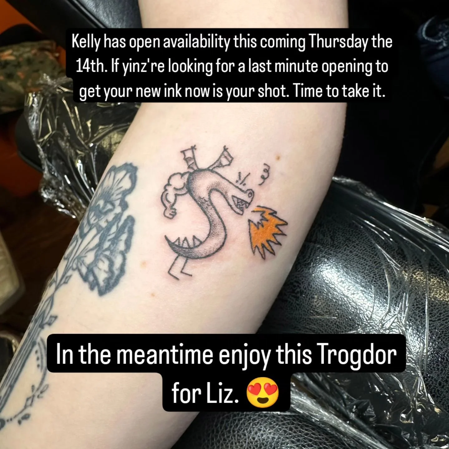 Kelly has open availability this coming Thursday the 14th. If yinz're looking for a last minute opening to get your new ink now is your shot. Time to take it.
.
.
contact@roguetattoopgh.com 
.
.
Use promo code ROGUE24 for 10% off hoodies at our onlin