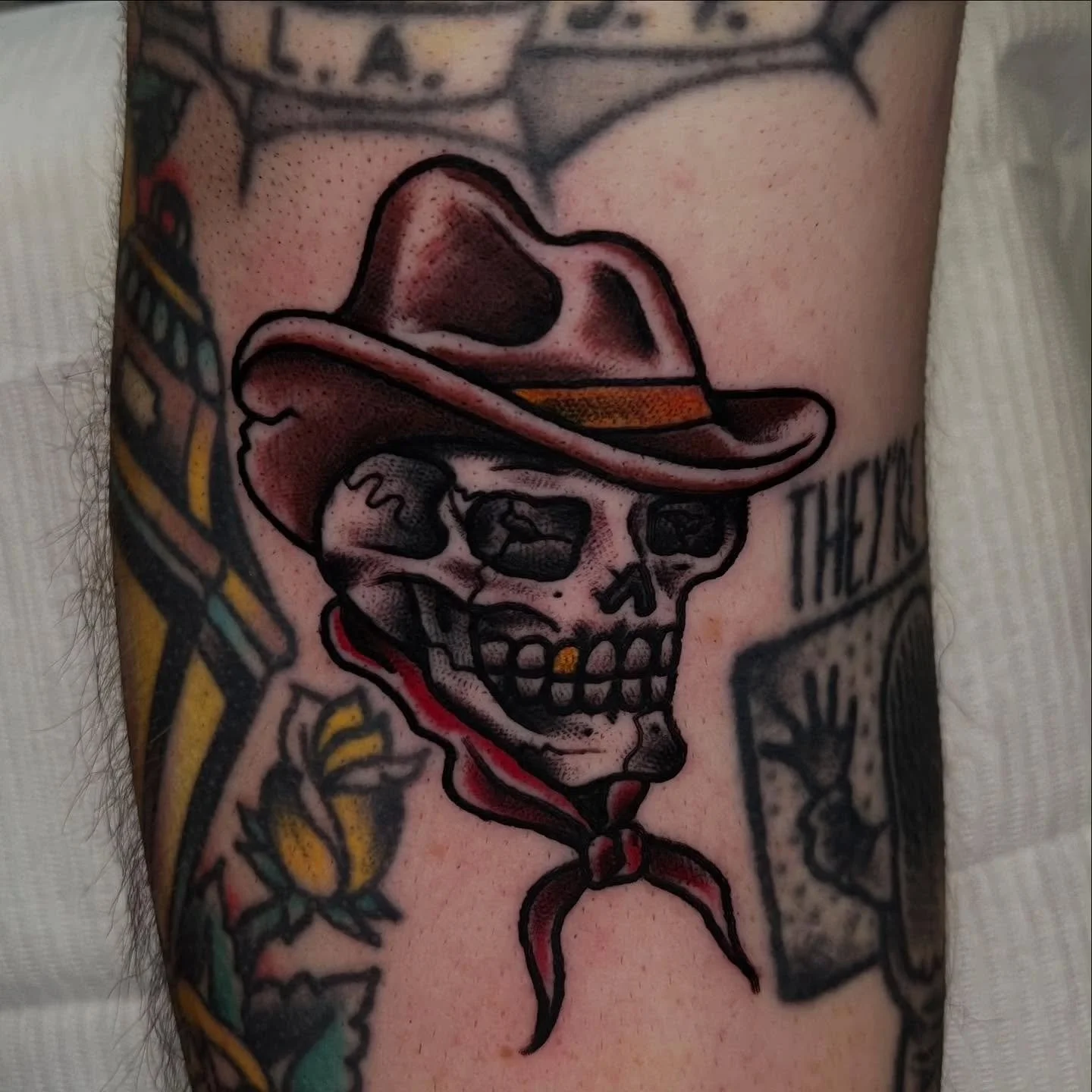 💀🔥 Zack tattooed Jake with a bold skull made to fit perfectly, and it turned out killer! 🖤✨ Clean lines, smooth shading, and that classic dark flair.

If you&rsquo;re looking to get something custom that fits just right, Zack&rsquo;s got you cover