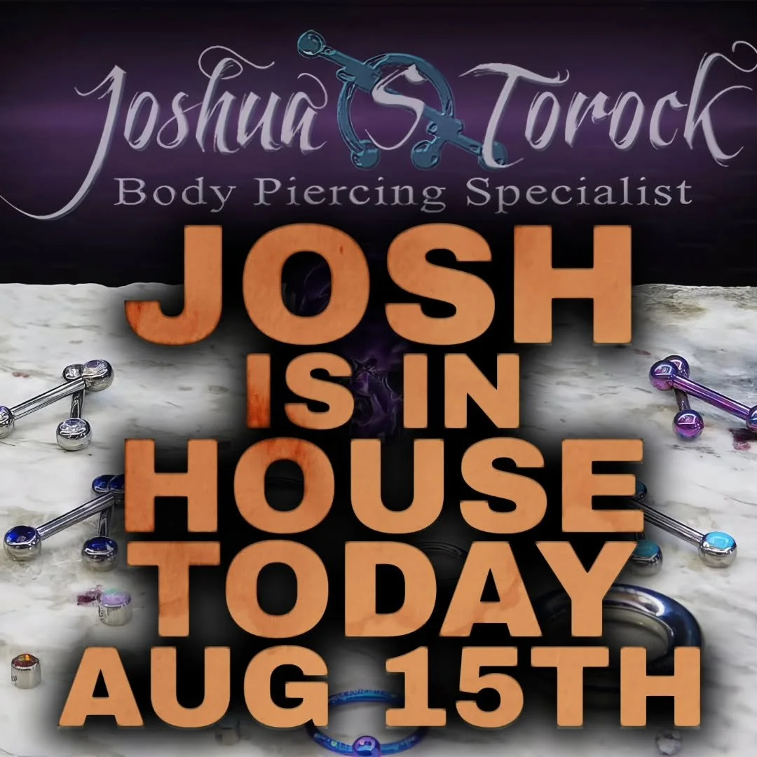 Round two of guest piercing starts in one hour! ⚡️ Josh Torok is officially coming back to the studio for today&rsquo;s session at Rogue Tattoo! 📍✨

If you&rsquo;ve been waiting to get fresh industrial, ear, or body piercings from a top-tier visitin
