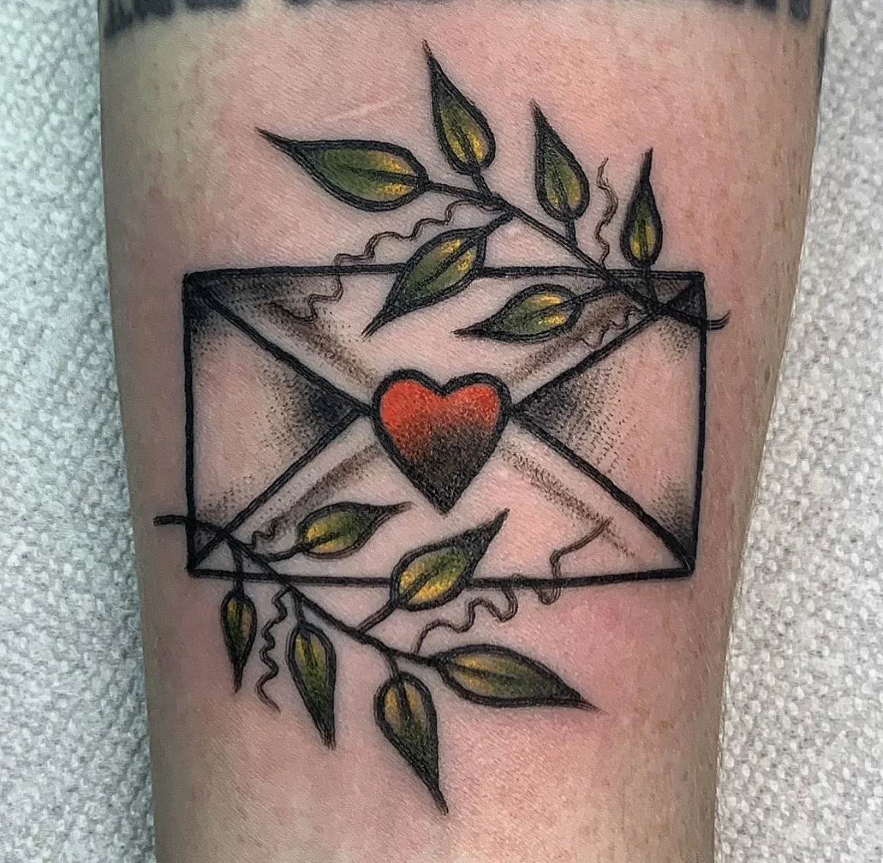 Love letter with leaves