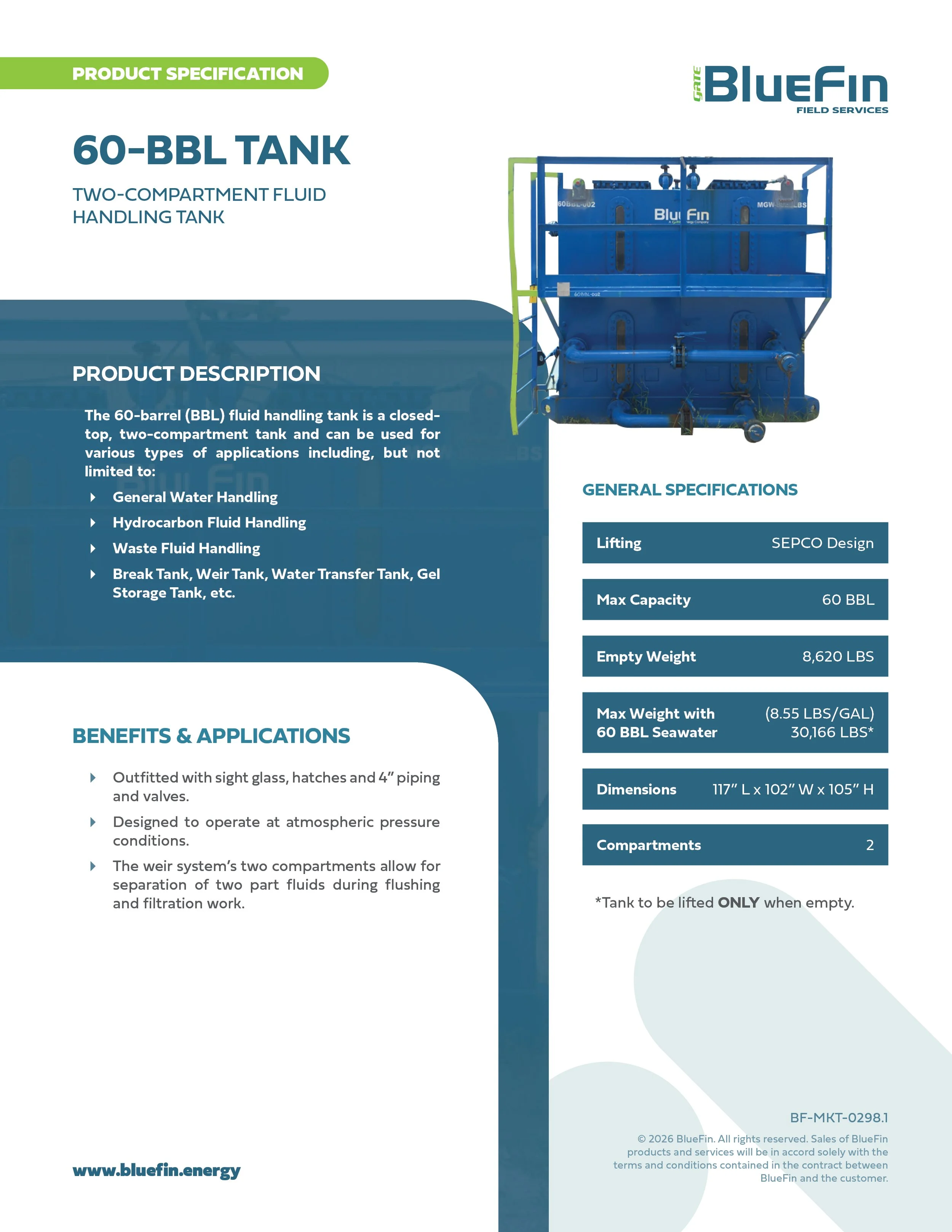 60-BBL Tank