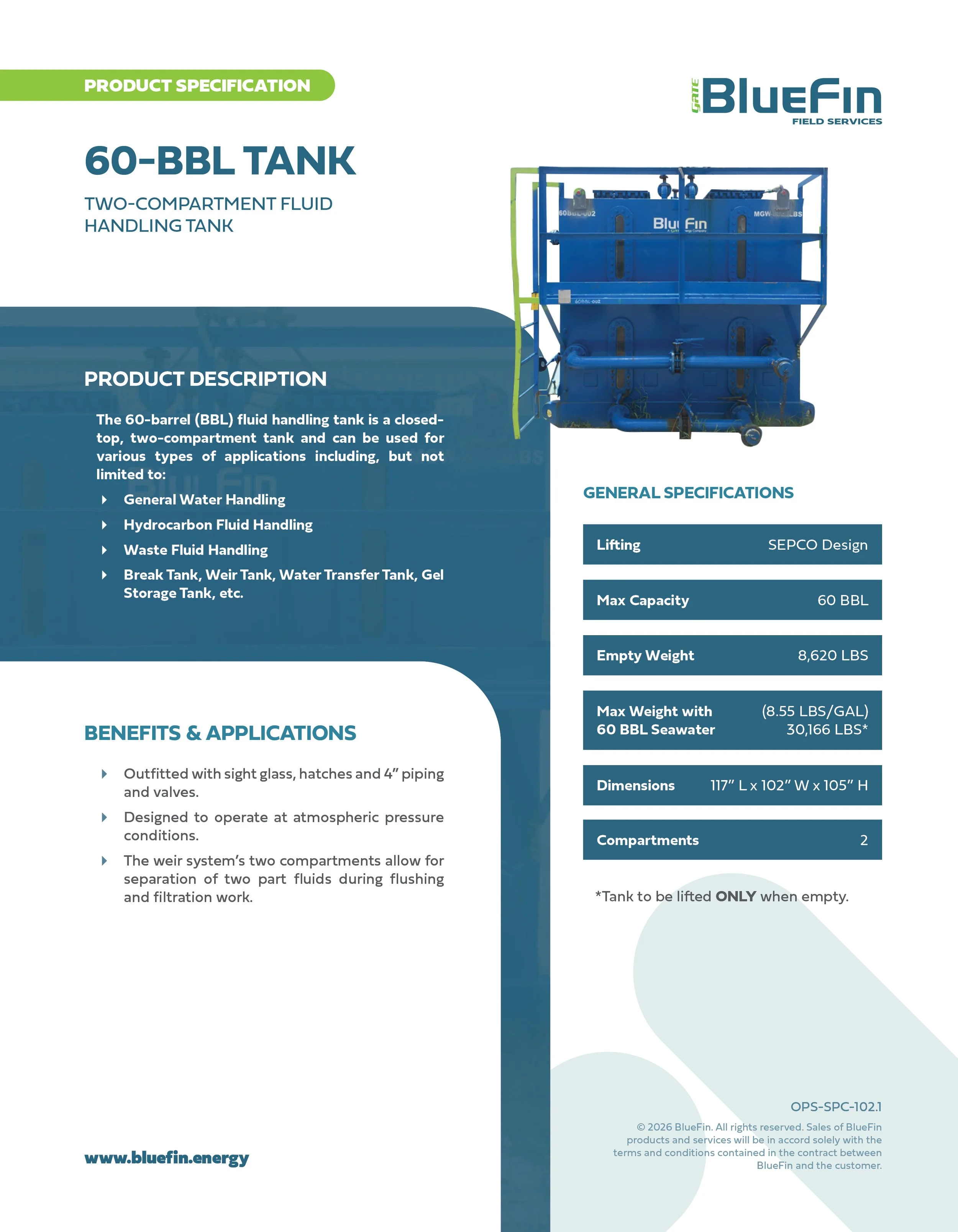 60-BBL Tank