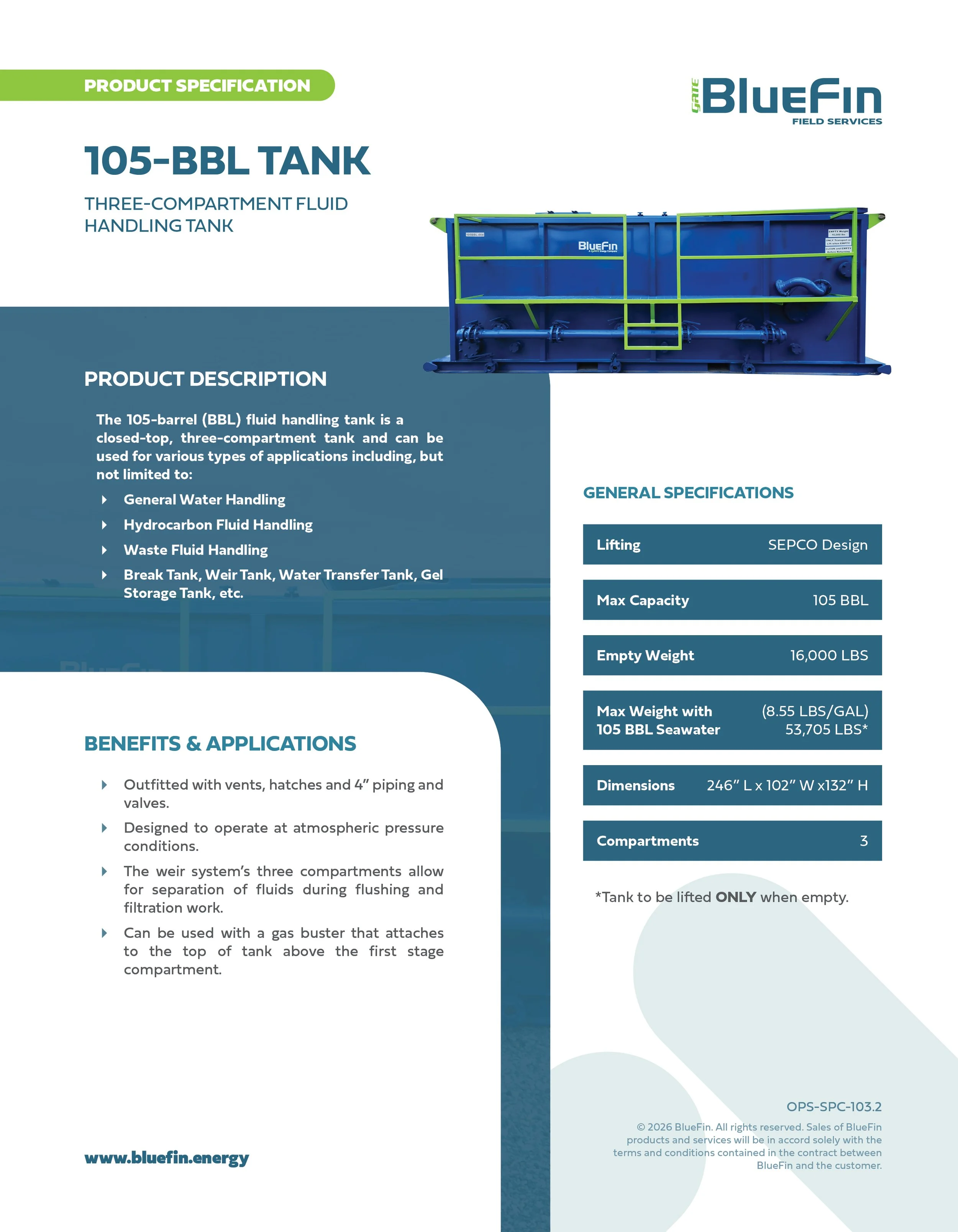 105-BBL Tank