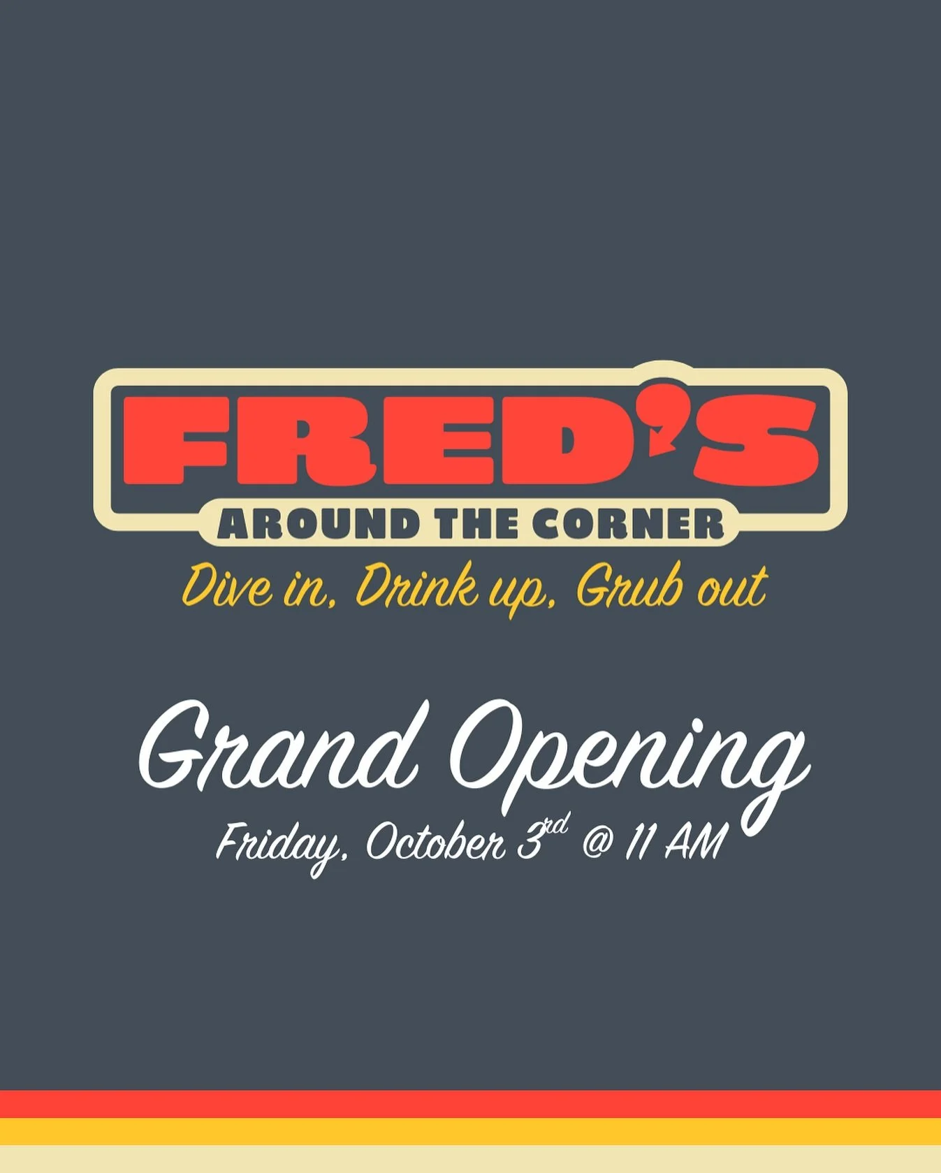 THE WAIT IS OVER, KNOXVILLE!!! 🎉

We are officially opening our doors this Friday, October 3rd, at 11 AM!

Tell your friends you&rsquo;re enjoying fresh grub, craft cocktails, and cold beer at your new neighborhood restaurant &amp; bar &mdash; we&rs