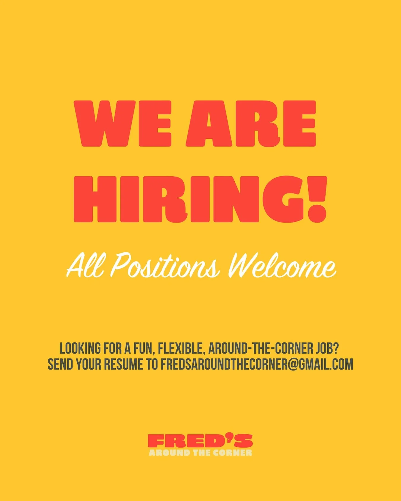 Your next job? It&rsquo;s around the corner. 😉

We&rsquo;re hiring for&nbsp;ALL POSITIONS&nbsp;&mdash; servers, bartenders, cooks &amp; more!

Ready to join a restaurant that the Knoxville neighborhood keeps coming back to?
👉 Email your resume fred
