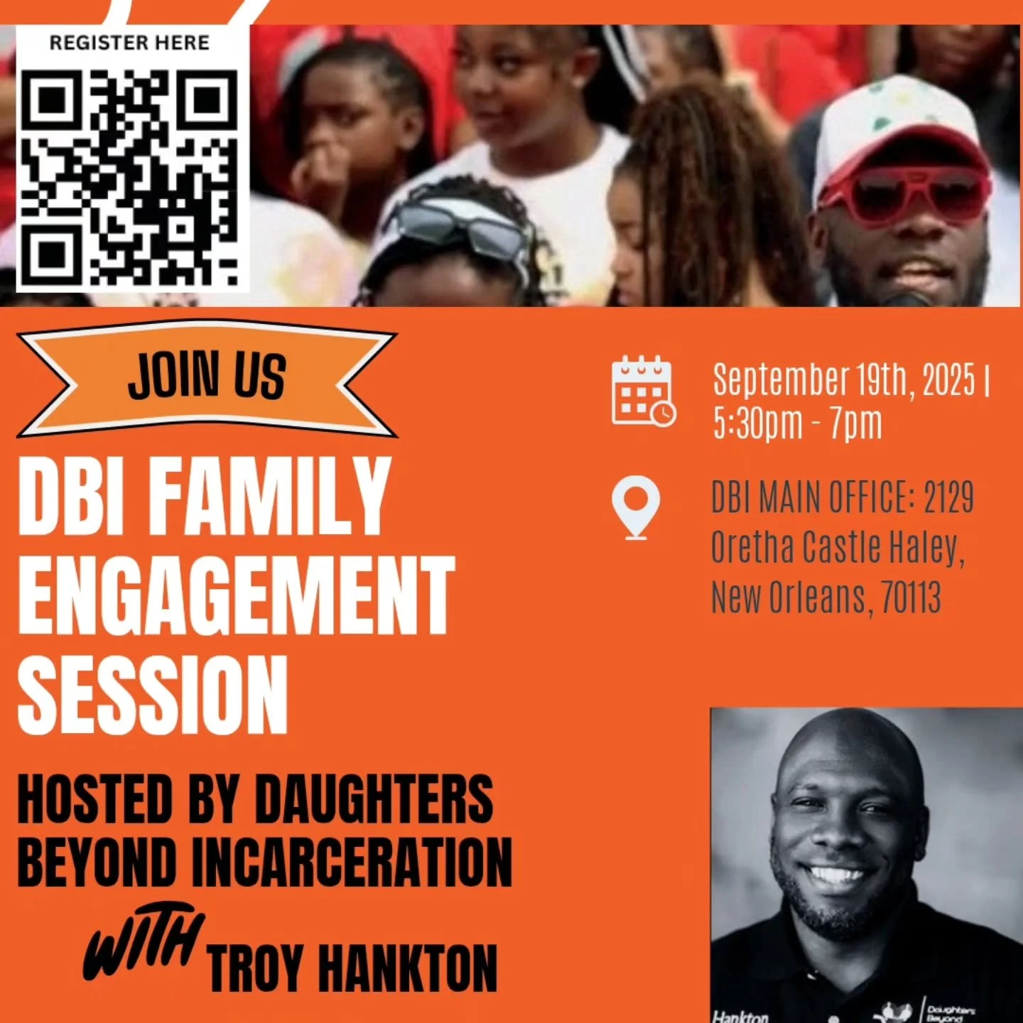 🚨Join the YJA community next Friday!🚨
Daughters Beyond Incarceration will be hosting us, the community, and several community partners, so come out to speak with your community and Troy Hankton! 
9/19 5:30-7:00pm @ DBI Main Office: 2129 Oretha Ca