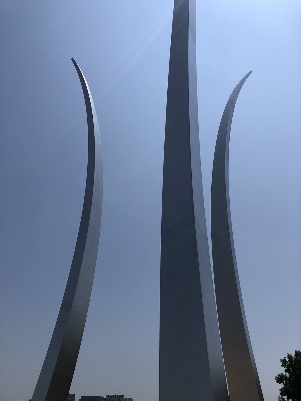 Air Force Memorial sculpture--representing flight formation