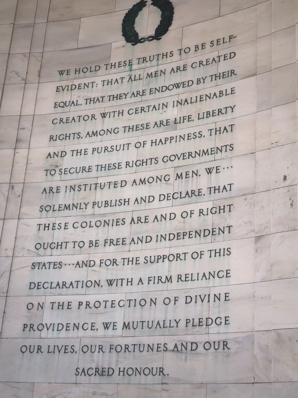 Thomas Jefferson's famous words.