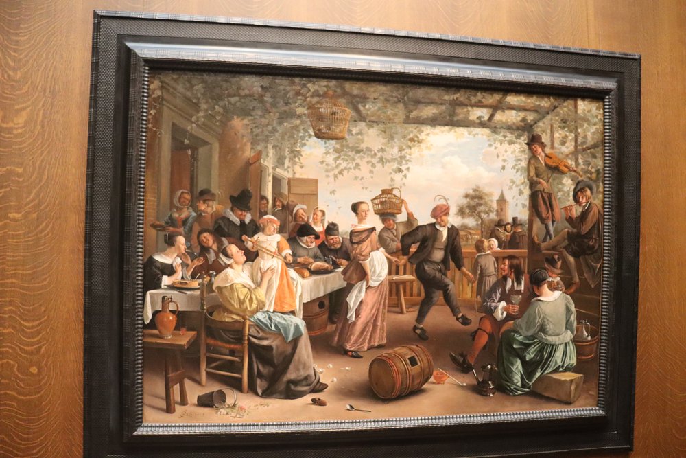 Saw this across the room and wondered if it was a Jan Steen. Grandma Kok told me her mother used to say, "Like a Jan Steen (pronounced Yawn Stain)" when a room was messy.