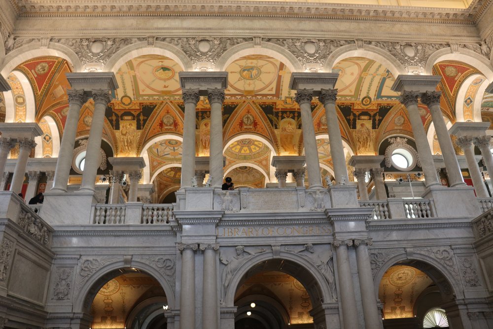 The lobby of the Library of Congress.