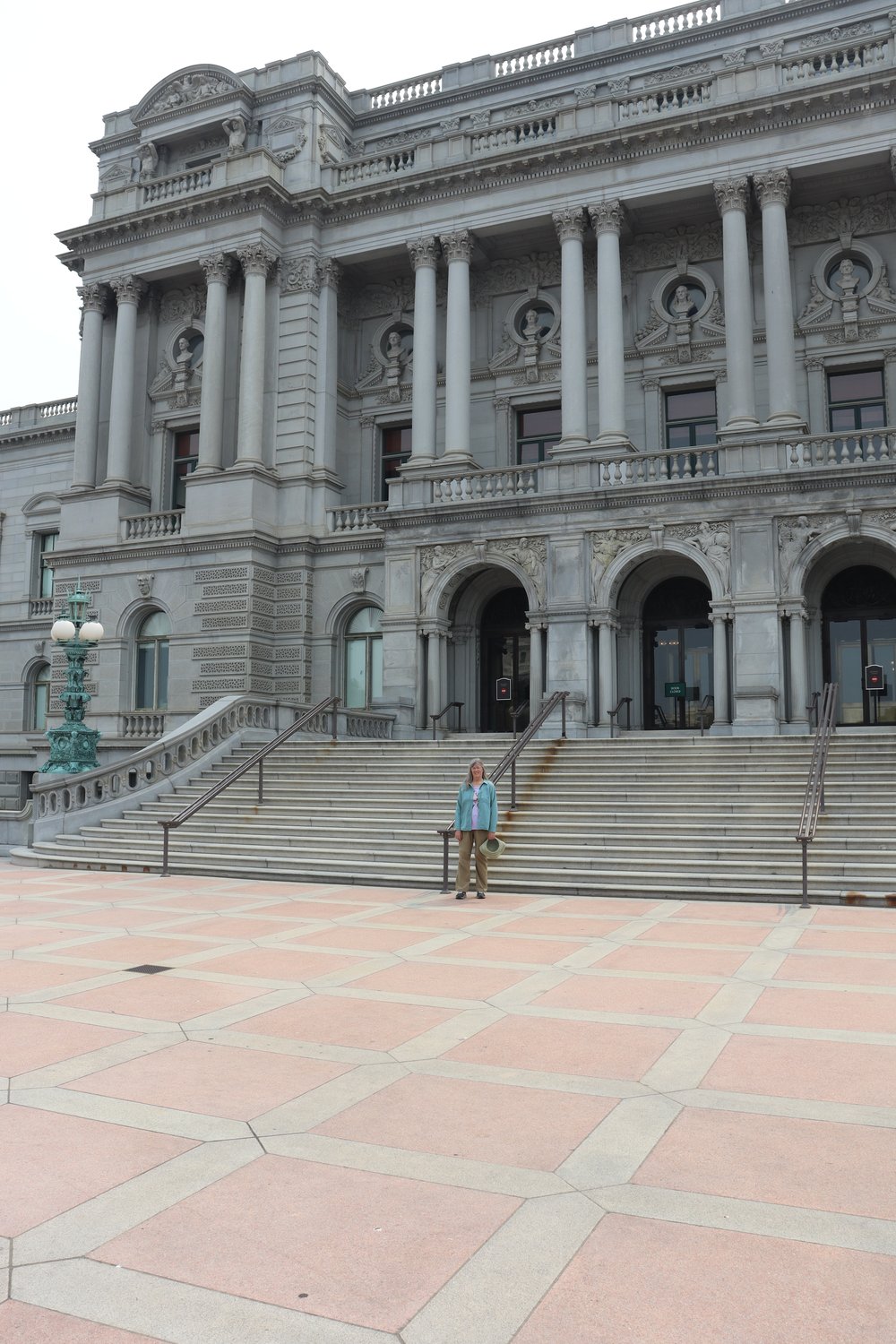 Mavis in front of the Library of Congress.