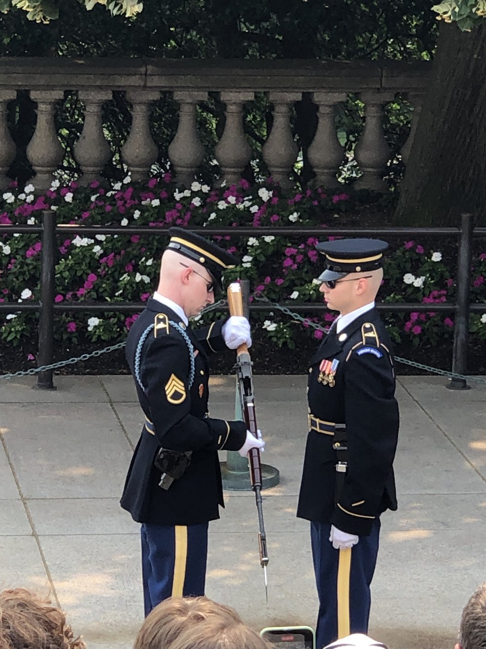 We watched the changing of the guard at the Tomb of the Unknown Soldier. (see video below)