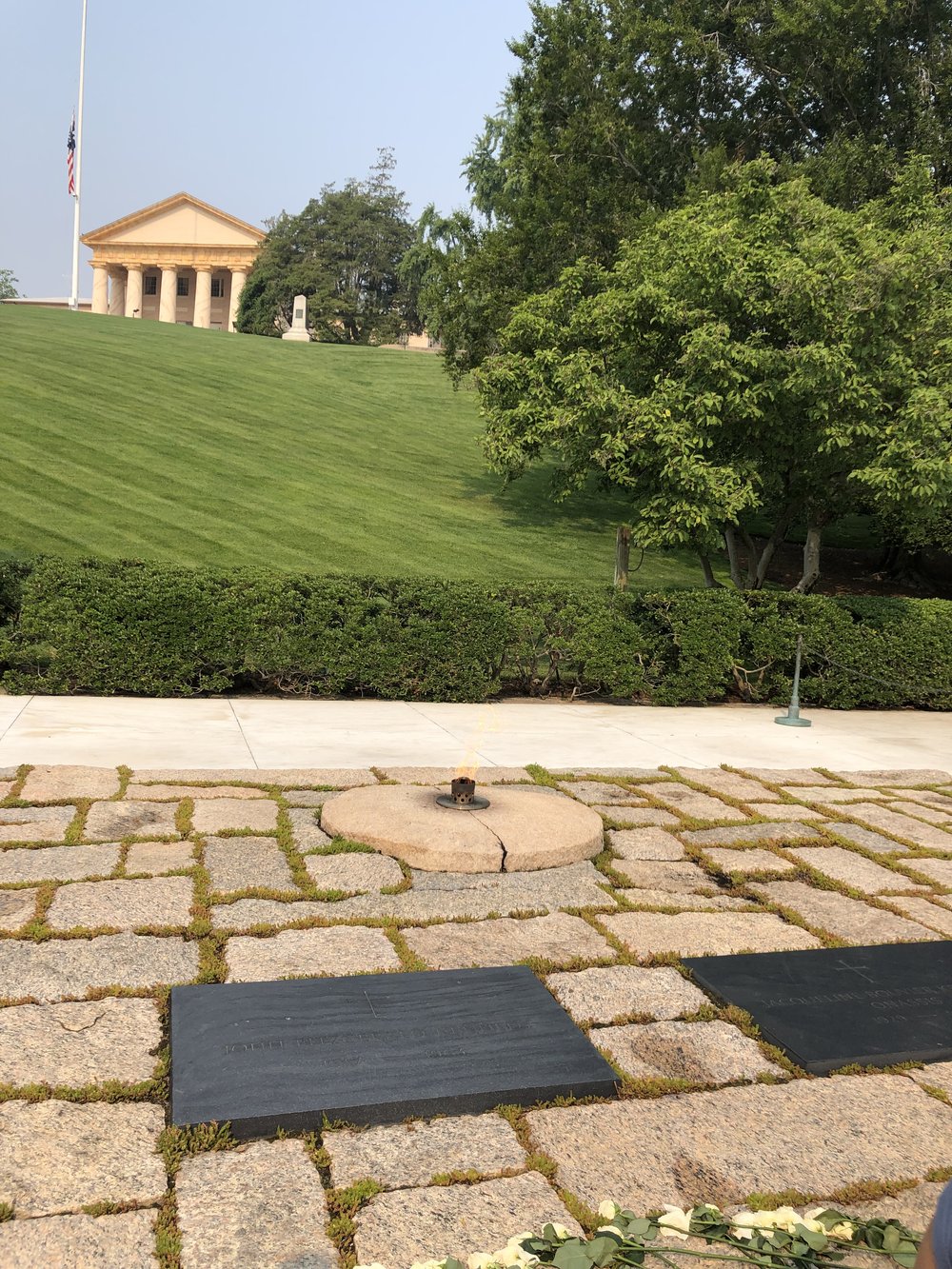 The eternal flame, John F. Kennedy's grave.
