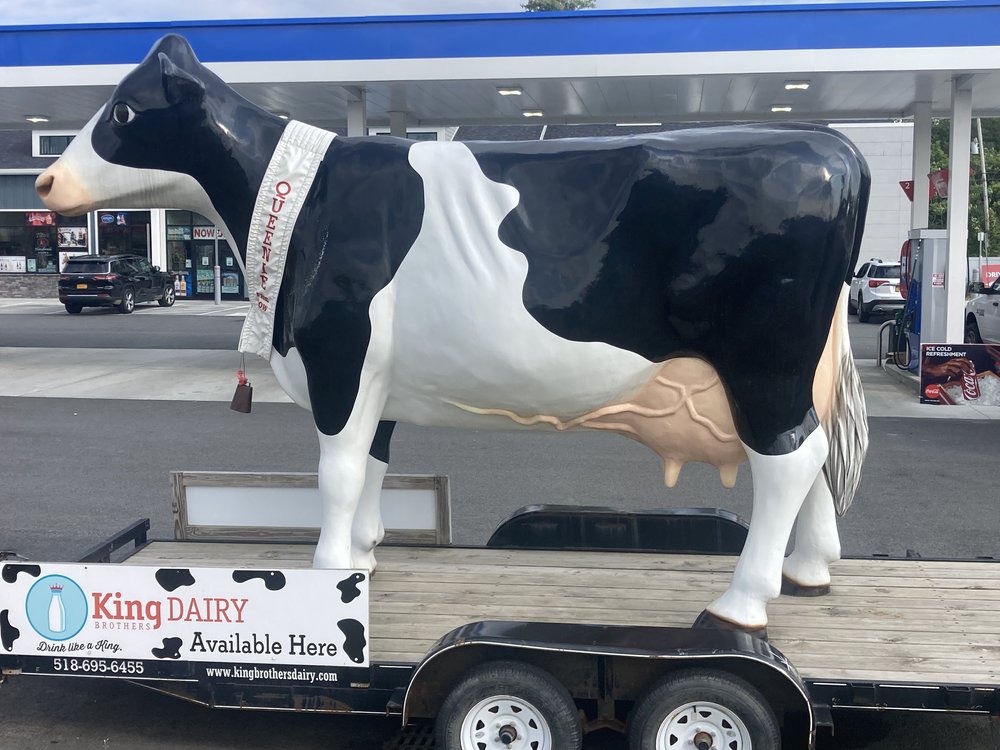 On the road there, this cow was at a gas station. Randy texted a picture to the kids and said, "They must have known Mom was coming."