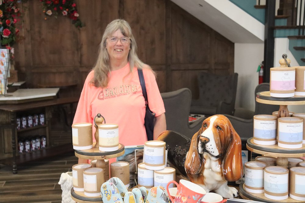 Me posing by Walter or one of several basset hounds featured in the Pioneer Woman's blog and family life.