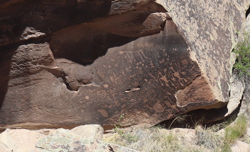 Called the "Newspaper Rock" because it has so many petroglyphs!