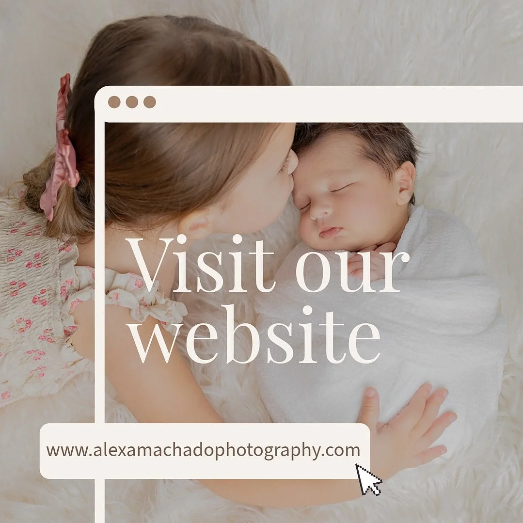 ✨ Visit our website to explore session details, galleries, and booking info. Your dream photoshoot starts here! 
Link in bio 🔗 #AlexaMachadoPhotography #PhotographyStudio #InHomePhotography #NewbornPhotographer #MaternityPhotography #FamilyPhotograp
