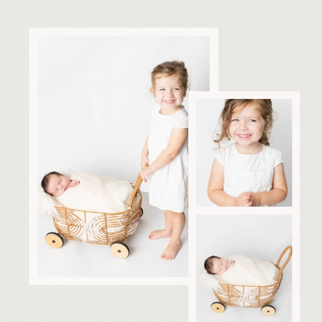 There&rsquo;s something so special about incorporating meaningful family props into a session 🤍 This sweet family had the coolest vintage basket buggy, and big sister was thrilled to push her baby brother around. Moments like these make storytelling