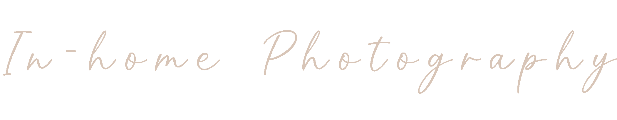 Text saying 'In-home Photography' in cursive font
