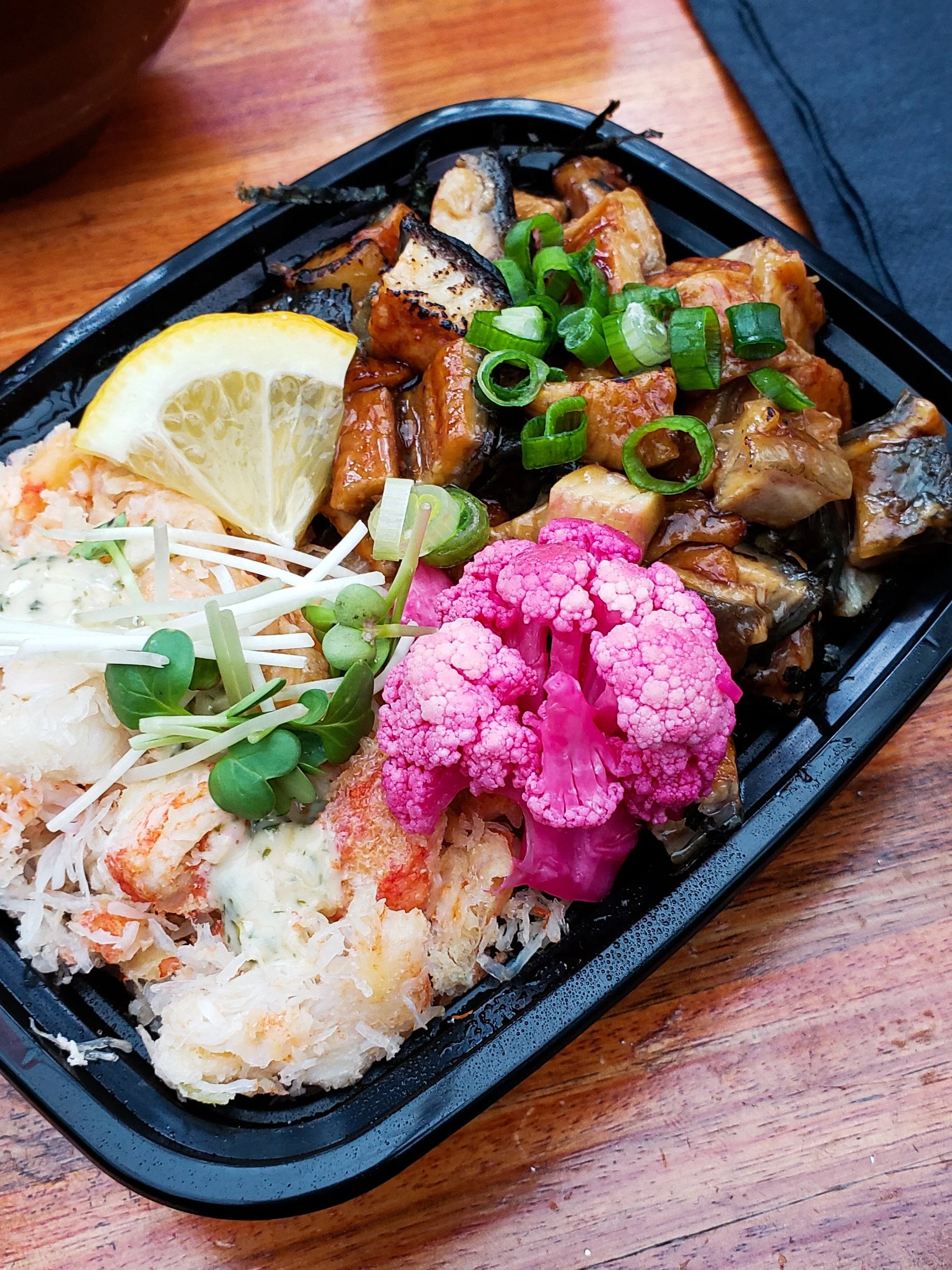 Vibrant pickled cauliflower, buttery crab, tender eel. Photo: Stew’s The Beef Edit: Naomi Kimi.