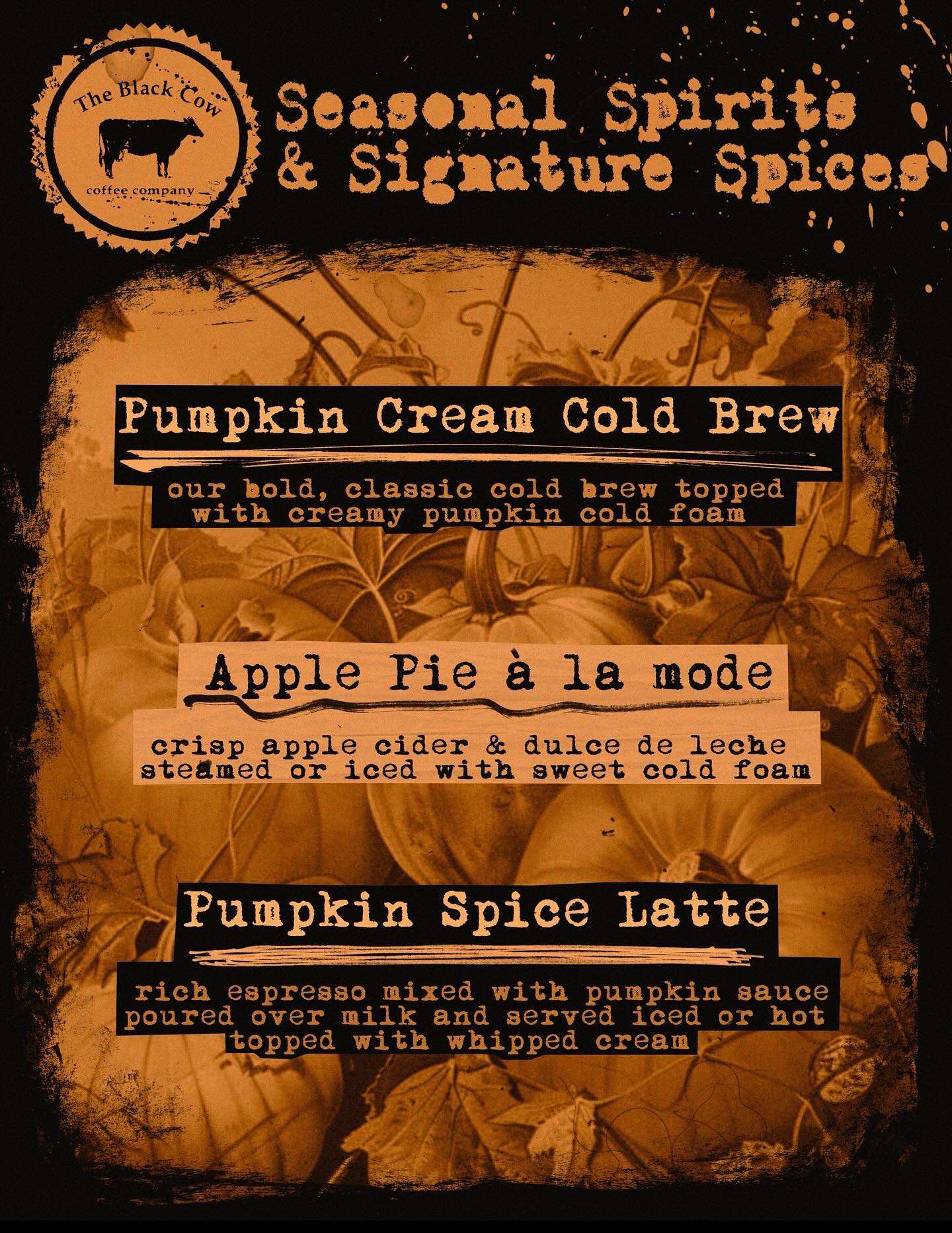 Fall into the season with our new drink offerings 🎃 🍂
Crafted by baristas with love ❤️ 
At your favorite local coffee shop ☕️🍁🫶🏽
Menu ~ @ratanarchy_