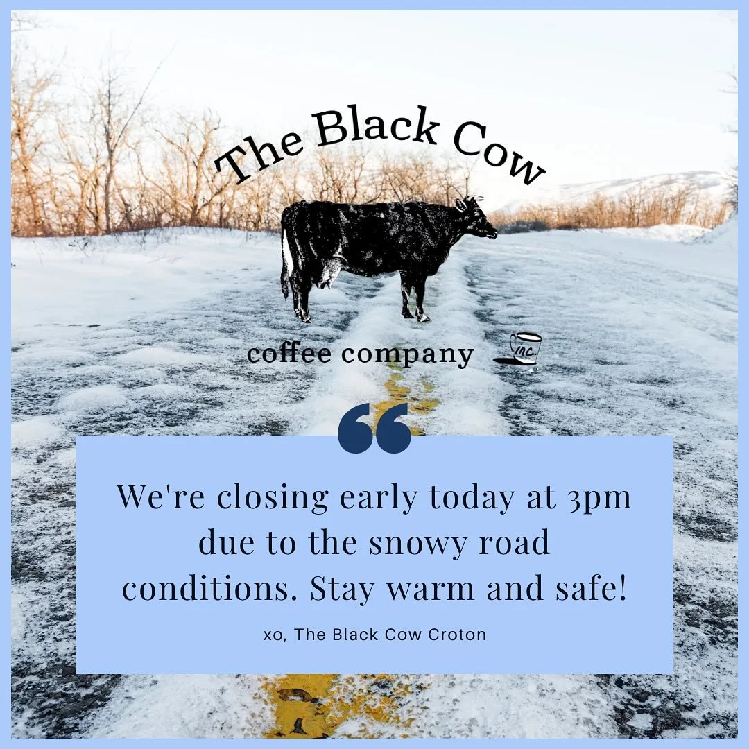 12/26/25: Due to the severe weather forecast, we will be closing early at 3pm! Stay safe and warm!