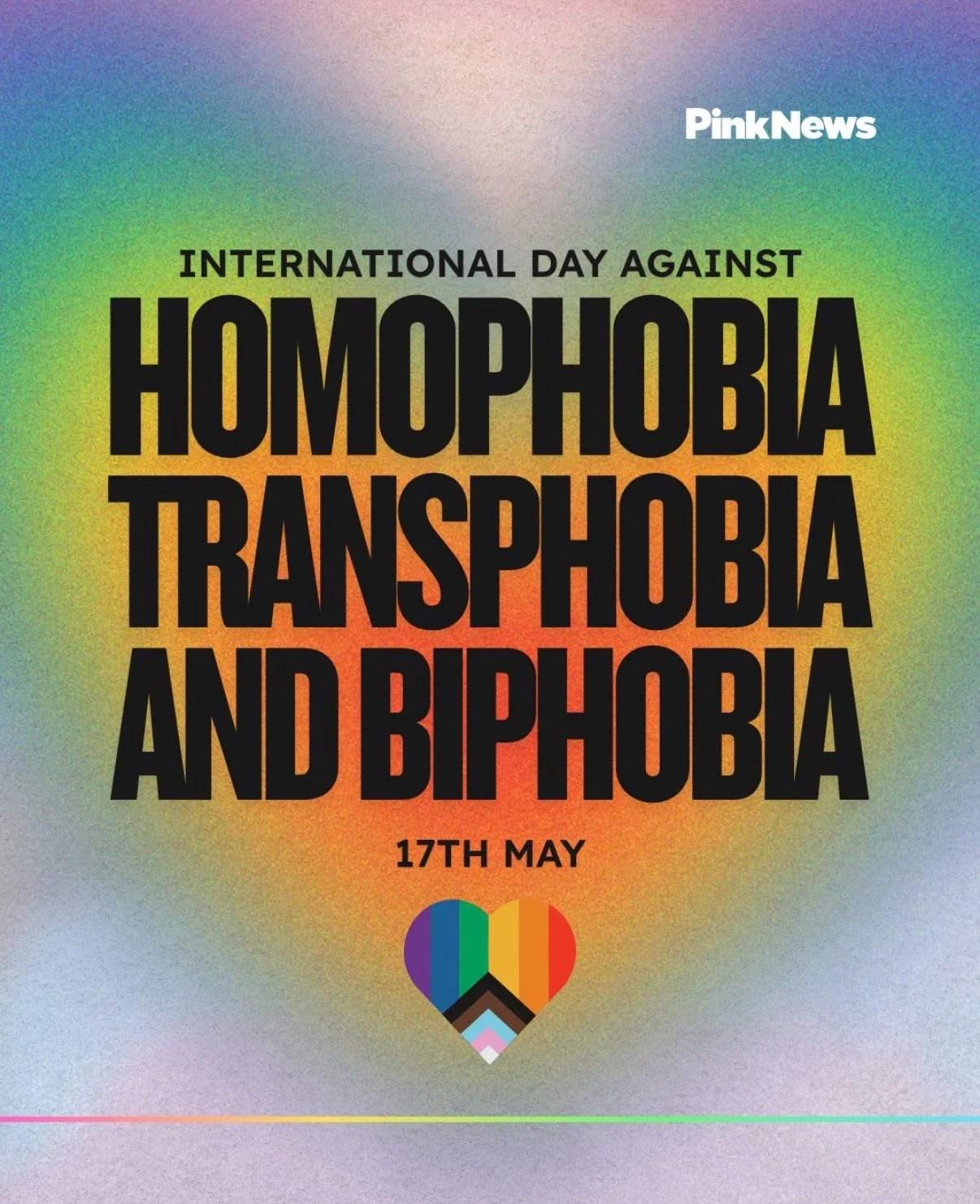 &ldquo;17th May marks International Day Against Homophobia, Transphobia and Biphobia.

IDAHOBIT traces its roots back to 17 May 1990, when the World Health Organization (WHO) declassified homosexuality as a mental disorder.

This milestone led, in 20