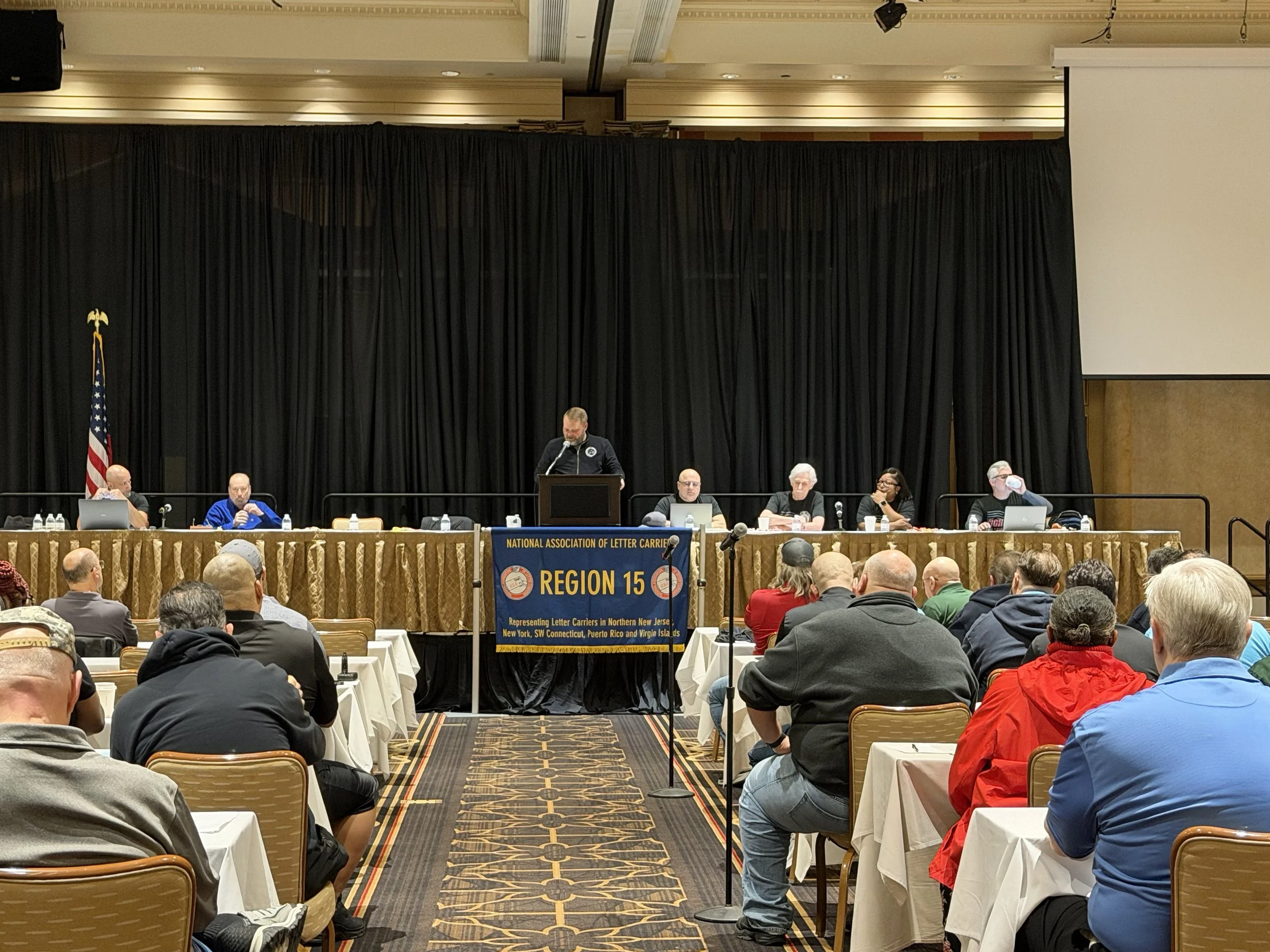 NALC President Brian Renfroe addresses the  Region 15 RAP Session.