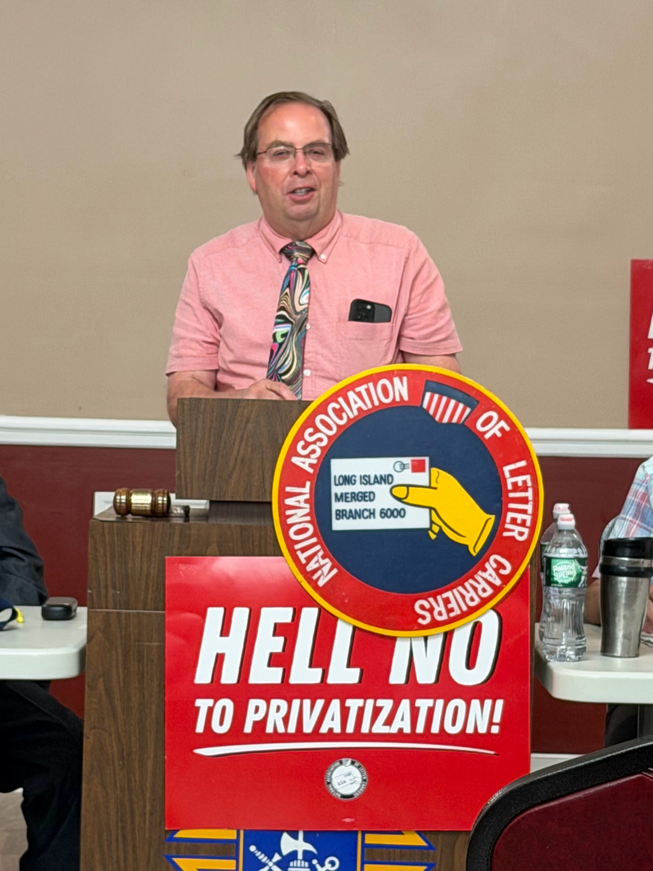 1st Vice President Charlie Smith addresses the membership.
