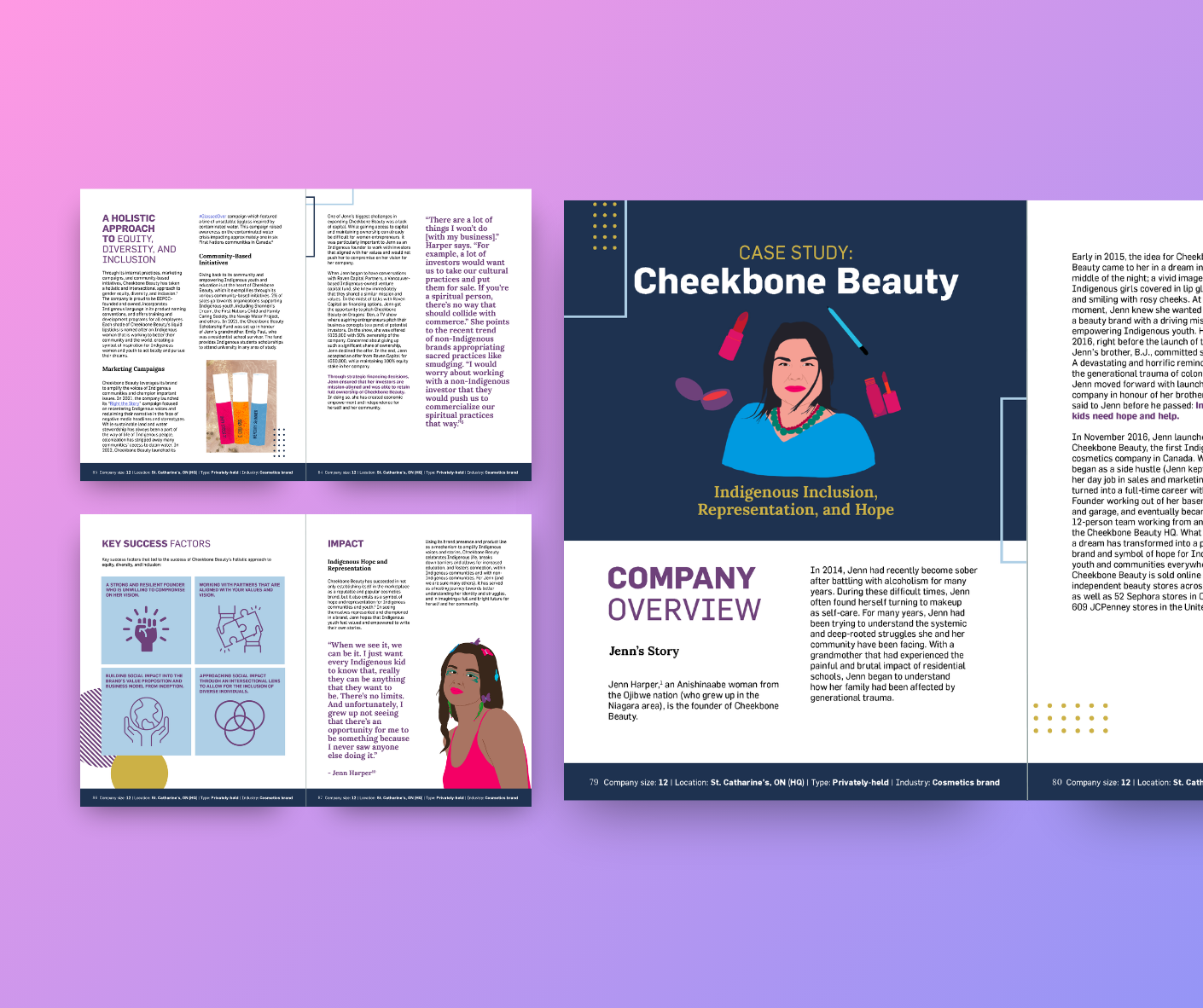 Layouts from the Cheekbone Beauty case study in the Accelerating Systemic Change Toolkit.