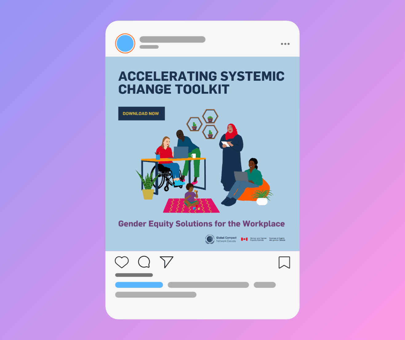 Image of an Instagram post promoting the Accelerating Systemic Change Toolkit.