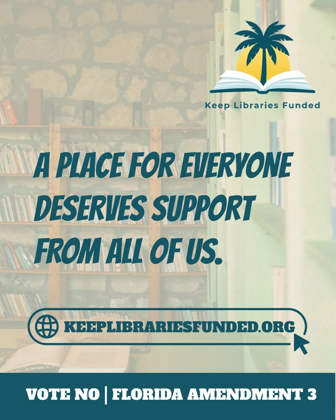 Florida library supporters are speaking up about Amendment 3 because they know what is at stake.

They know libraries help children learn to read. They know job seekers rely on computers and internet access. They know seniors need connection, program