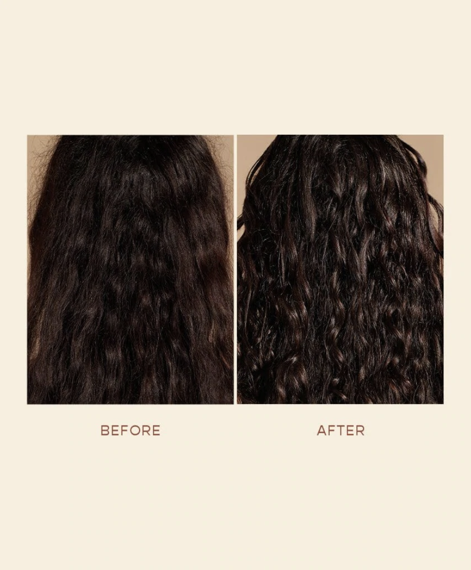 ENSO Overnight Restoring Hair Mask - Before & After