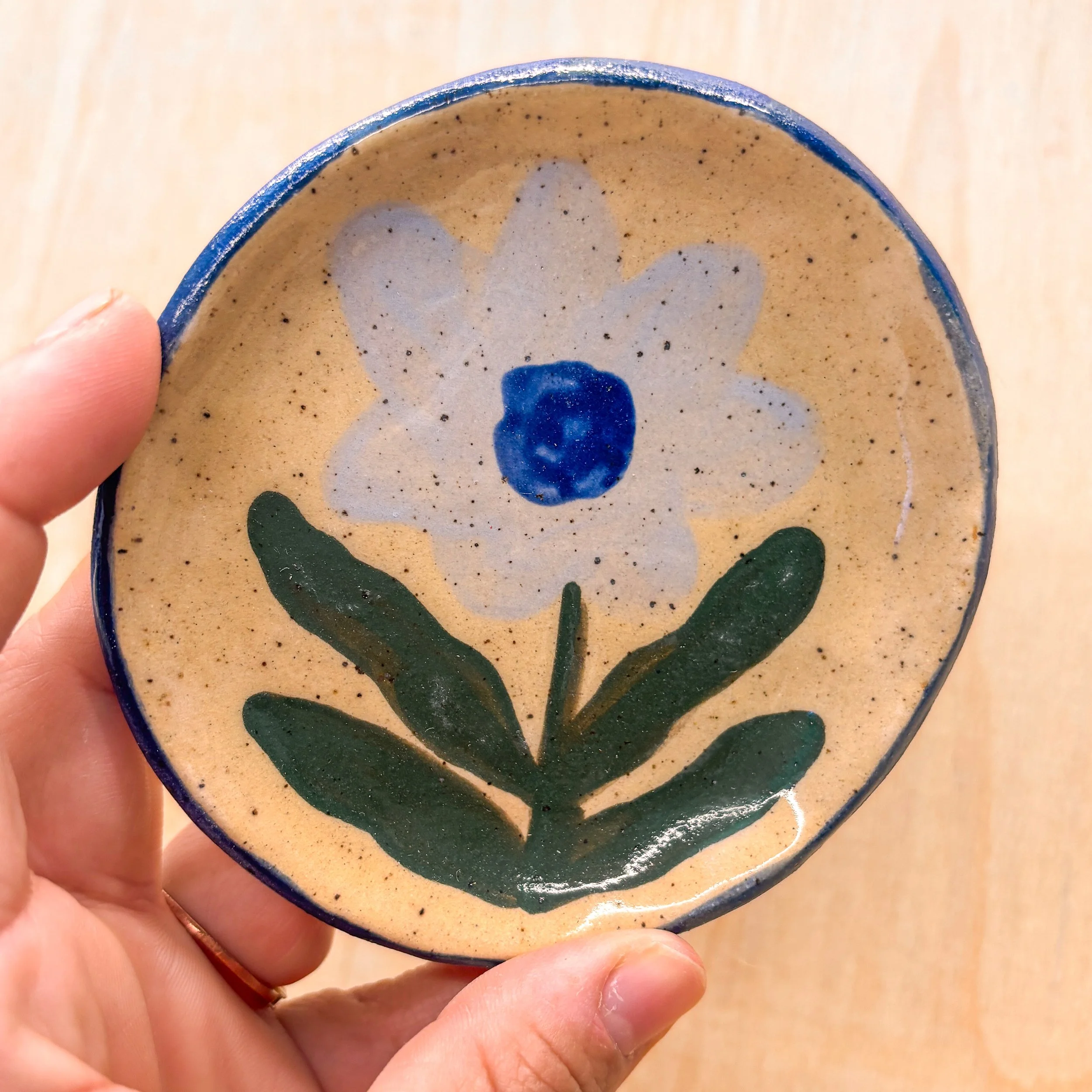 Blue Blooms Mini Trinket Dish