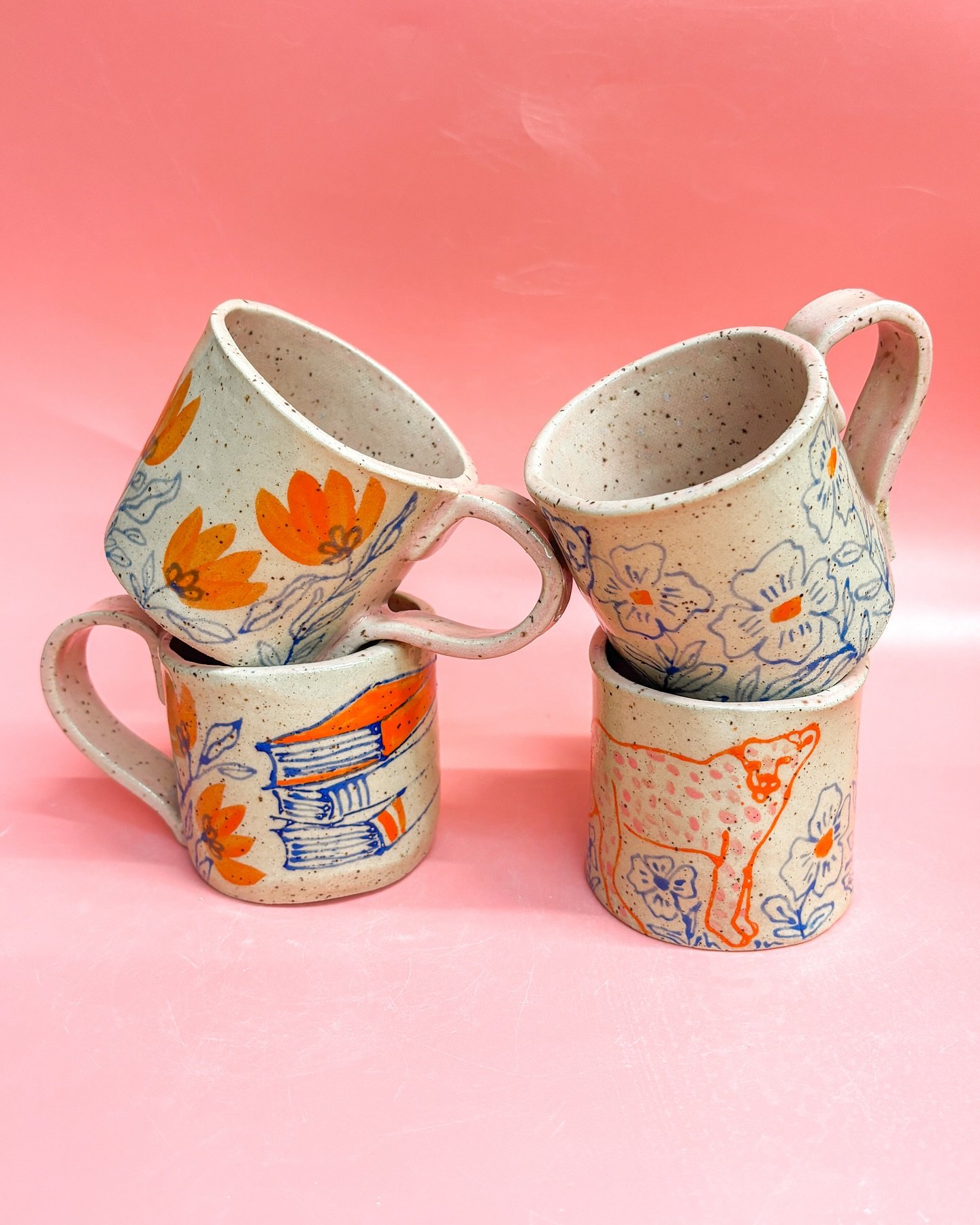 Once in a while I hand build vases or mugs because I find it so therapeutic. These little cups were made on a rainy afternoon just puttering away. They&rsquo;re the perfect little cups for a cappuccino or espresso, yum!